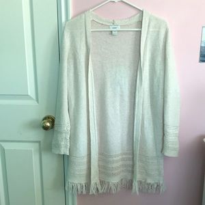 Long off white sweater for girls